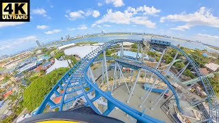 Storm Coaster  Seaworld Australia  Onride  4k  Wide Angle [upl. by Amikay]