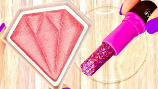 DIAMOND Lipstick MAKEUP Slime Random Cute shiny things slime ASMR slimevideos 슬라임 Series [upl. by Susej563]