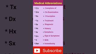 Medical abbreviation medicaleducation medicalstudent [upl. by Brittani]