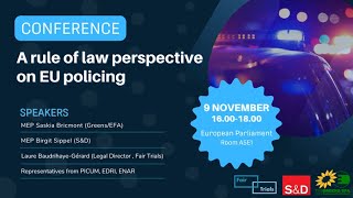 Webinar  A rule of law perspective on EU policing [upl. by Newob]