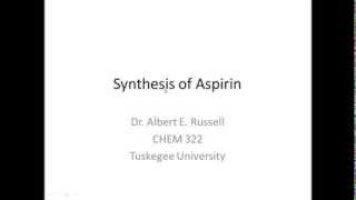 Synthesis of Aspirin [upl. by Edasalof]