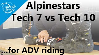 Alpinestars Tech 7 vs Tech 10 boots for ADV riding [upl. by Creigh791]