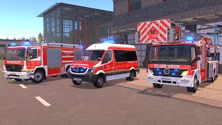 Emergency Call 112  Dusseldorf Firefighters Responding 4K [upl. by Gwenette637]