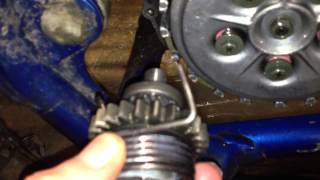 Yamaha blaster kick start spring repair [upl. by Anatnas327]