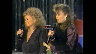 Tammy Faye amp Tammy Sue Bakkers Lean On Me Duet on Live TV 123186 [upl. by Ennaylime]