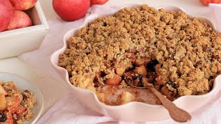 Das beste Apfel Dessert  Apfel Crumble Rezept  Apple Crumble [upl. by Sirrom]