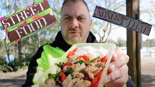 Nongs Thai Street Food Tuncurry  Chilli Basil Chicken Review  Chicken Wings and Spring Rolls [upl. by Ennasus]