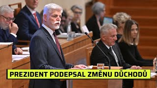 Přísnější odchody do předčasných důchodů a nižší valorizace Prezident podepsal reformu penzí [upl. by Yrrehc]