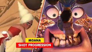 MOANA amp Tamatoa “Shiny” Shot Progression  Animation Breakdown  3D Animation InternshipsInternships [upl. by Doble]