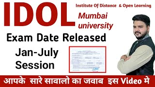 IDOL Exam Date Released 202324 Session  Jitesh Sir  mumbai University [upl. by Eckart534]