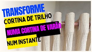 aprenda como transformar uma cortina de trilho em cortina de varão como colocar ilhós em cortina [upl. by Siednarb]