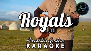 Royals by Lorde Lyrics  Acoustic Guitar Karaoke  SongKul Kyrgyzstan [upl. by Najed861]