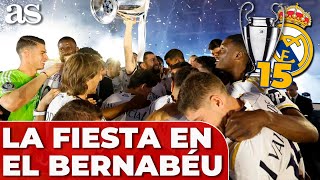 FIESTA COMPLETA BERNABÉU REAL MADRID CAMPEÓN CHAMPIONS  Quinta parada ARDA GULER KROOS MODRIC [upl. by Aicrop]