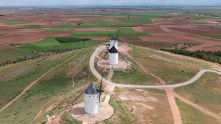 Vuelo entre molinos  Consuegra y Alcázar de San Juan [upl. by Aisyram265]