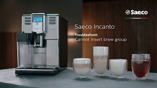 Saeco Incanto Troubleshooting  Cannot insert brew group [upl. by Iturhs]