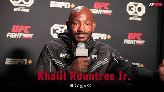 Khalil Rountree Jr full UFC Vegas 83 postfight interview [upl. by Aihsiym]