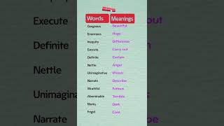 English vocabulary daily use words english shorts [upl. by Timrek]