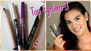 MY TOP 4 FAVORITE EYELINERS  WATERLINE PROOF [upl. by Iredale358]