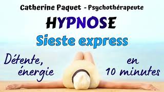 Hypnose sieste express en 10 minutes power nap  calme détente énergie esprit positif [upl. by Cornelie325]