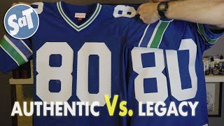 WHICH NFL THROWBACK JERSEY IS BEST  Mitchell amp Ness NFL Authentic Vs Legacy Seahawks Jersey [upl. by Anirbas]