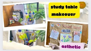 Aesthetic Study table  stationary organisation  makeover  small space with diy   malayalam [upl. by Soble185]