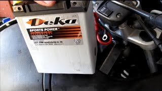 Deka ETX15L AGM battery in my BMW F650 GS versus OEM and Scorpian powersport battery [upl. by Yolande]