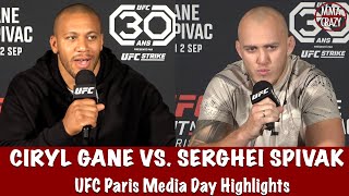 UFC Paris Ciryl Gane amp Serghei Spivak Media Day Highlights [upl. by Lazor]