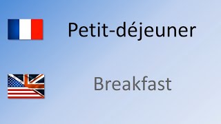 How to say  pronounce Breakfast in French  Petitdéjeuner [upl. by Sonnie]