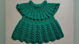 How To Make crochet new design baby frock 6 months to 3year [upl. by Ansev]