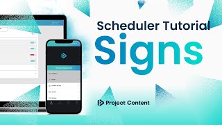 Scheduler Tutorial  Signs [upl. by Peednama38]