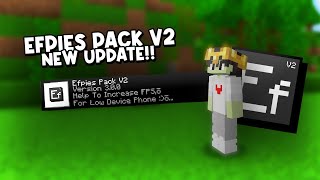 Efpies Pack V2 New Update  FPS Booster Lag Reducer Optimizer  MCPE 119 [upl. by Gail]