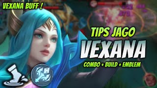 CARA MAIN VEXANA BUFF  BUILD amp EMBLEM VEXANA TERBARU 2024   VEXANA MID LANE GAMEPLAY [upl. by Dekeles543]