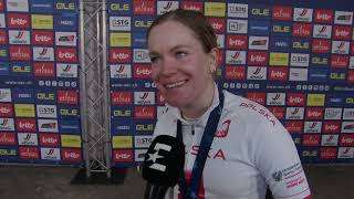 Daria Pikulik  Interview at the finish  UEC Championships LimbourgFlanders 2024 [upl. by Haran]