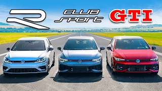 Nuevo Golf GTI vs Viejo Golf R vs Clubsport ARRANCONES [upl. by Marigold]