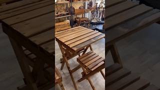 Durable wooden folding chair for travel  small space and portable beautiful art woodcaving wood [upl. by Denis463]