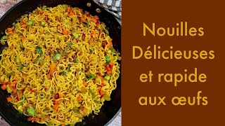 comment faire des nouilles aux oeufs et légumes rapide et délicieuses ramen  delicacies by angele [upl. by Freda208]