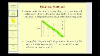 Diagonal Matrices [upl. by Anelim]