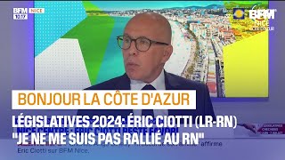 Éric Ciotti LRRN reste candidat à sa réélection dans sa circonscription [upl. by Ednargel999]