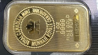 Unpacking 1 Ounce gold bar [upl. by Yenruogis]