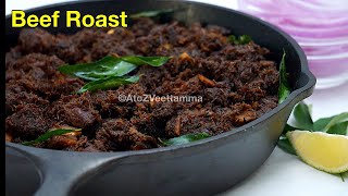 Kottayam Style Beef Roast  Beef Ularthiyathu  Kerala Style Beef recipe [upl. by Eiramanel]