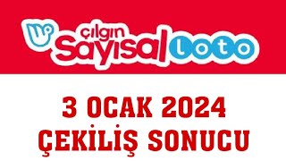 Çılgın Sayısal Loto Çekiliş Sonuçları 3 Ocak 2024 [upl. by Heng]