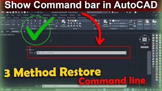 How to show command in autocad 2022  Autocad command line  Autocad command prompt  AutoCAD [upl. by Frederico159]