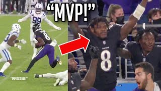 Lamar Jackson IMPOSSIBLE Comeback Highlights vs Colts [upl. by Yadroc]