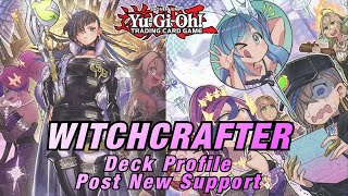 YUGIOH NEW WITCHCRAFTER DECK PROFILE POST NEW SHINY BOX SUPPORT 2022 [upl. by Nolahs]