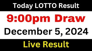 LOTTO Result Today 900pm Draw December 5 2024 [upl. by Gerger]