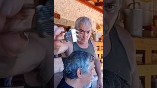 Así se cortaba el pelo antiguamente ✂️💈 Máquina corta pelo manual ✂️💈 Le corto el pelo a mi hermano [upl. by Figone]