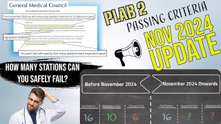 What is changing from November 2024  PLAB 2 passing criteria change explained plab2 [upl. by Llerrit]