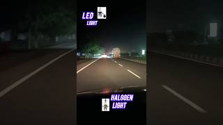 Led or Halogen 🚗headlights for driving on highways at night ytshorts automobile [upl. by Aital339]