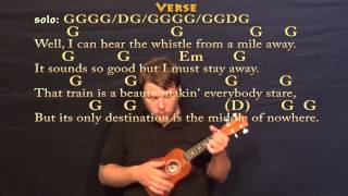 Long Black Train Josh Turner Ukulele Cover Lesson in G with ChordsLyrics [upl. by Aleit919]