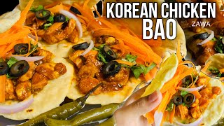 Ultimate best korean chicken Bao recipe ZAWA [upl. by Devona]